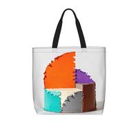 DUYKIMQW Borsa a tracolla colorata con griglia lunga e colorata, grande borsa tote con cerniera, borsa a tracolla da spiaggia con stampe vivaci, Torta Colorata, Taglia unica