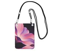DUYKIMQW Borsa a tracolla per telefono con stampa di petali rosa con tracolla staccabile regolabile per spostamenti quotidiani e viaggi