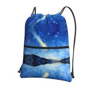 DUYKIMQW Borsa da palestra con stampa graffiti da parete, borsa sportiva alla moda unisex, borsa da yoga e borsa da viaggio con coulisse, Meteor, taglia unica