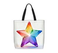 DUYKIMQW Borsa tote arancione per San Valentino con stampa fuochi d'artificio - Borse di tela impermeabili in poliestere di grande capacità con stampa amore, Stelle colorate., Taglia unica