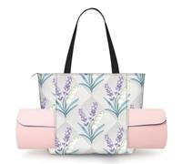 DUYKIMQW Borsa tote da yoga con stampa con giglio della valle con supporto | Borsa a tracolla per yoga con supporto per tappetino, borsa da fitness da donna, ideale per yoga, pilates