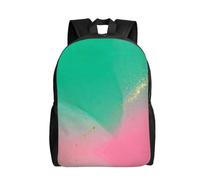 DUYKIMQW meteor Print - Zaino da viaggio elegante, grazioso zaino per computer portatile con design stampato su tutta la parte anteriore, Verde Rosa Misto, taglia unica