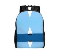 DUYKIMQW Solitary Sail in the Waves Print elegante zaino da viaggio zaino per computer portatile con design stampato su tutta la parte anteriore, Barca a vela mare, taglia unica