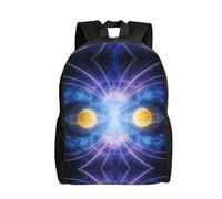 DUYKIMQW Zaino da viaggio alla moda con stampa a stelle fluorescenti, zaino carino per computer portatile con design stampato sulla parte anteriore completa, Luna colorata, taglia unica