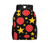 DUYKIMQW Zaino da viaggio elegante con stampa abbagliante in bianco e nero, grazioso zaino per computer portatile con design stampato sulla parte anteriore completa, Punto d'onda Stella, taglia unica