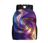 DUYKIMQW Zaino da viaggio elegante con stampa di illusione galattica, grazioso zaino per computer portatile con design stampato su tutta la parte anteriore, Flusso vorticoso colorato, taglia unica