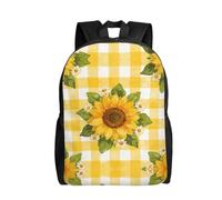 DUYKIMQW Zaino da viaggio elegante con stampa Morning Glory, grazioso zaino per computer portatile con design stampato su tutta la parte anteriore, Girasole a scacchi, taglia unica