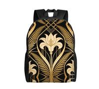 DUYKIMQW Zaino da viaggio elegante con stampa Morning Glory, grazioso zaino per computer portatile con design stampato su tutta la parte anteriore, Fiore dorato scuro, taglia unica