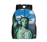 DUYKIMQW Zaino da viaggio elegante con stampa verde naturale, zaino carino per computer portatile con design stampato sulla parte anteriore completa, Statua della Libertà, taglia unica