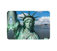 DUYKIMQW Zerbino in flanella con stampa Statua della Libertà per ingresso esterno e ingresso interno