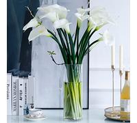 DUYONE 5 grandi fiori artificiali di calle, 65 cm, stelo lungo, realistici al tatto, bouquet da sposa, per bouquet da sposa, camera, ufficio, feste, decorazione per la casa, composizioni floreali