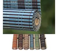 DUYULIANG Tenda A Rullo in bambù Naturale 60 80 110 135 150CM Avvolgibile Bamboo Cortina di bambù, Personalizzabile, Impermeabiles, Tapparella di bambù Interni Finestre con Tiretto Laterale