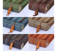 DUYULIANG Tenda A Rullo Tende Avvolgibili Traspiranti, Tende da Finestra per Esterni | in Listelli di bambù | Tenda da Sole Oscurante | Premium retrò, Protezione Luce, per Finestre Porte Balconi