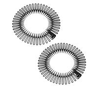 DUZEPA 2 pettini elastici neri, pettine elastico circolare completo per capelli, fascia in plastica, accessori per acconciature per capelli lunghi e corti, fascia e fasce per capelli