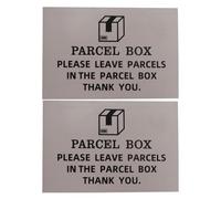 DUZEPA Cartello per cassetta dei pacchi, pacchi e consegne qui, 15 x 10 cm, adesivo per pacchi in alluminio per esterni di casa