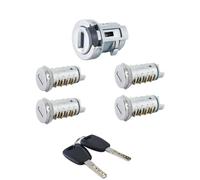 DUZEPA Set di 4 serrature per portiere e blocchetto di accensione con chiave adatti per Fiat Panda 500 Doblo Punto Bravo Palio Alfa Romeo 156 1997-2005