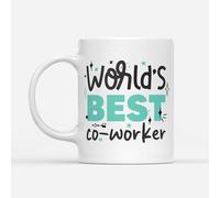 DV DESIGN 1 tazza con scritta "World's Best Co-Worker", per colleghi, appassionati, hobby, lavoro, compleanno, ragazzi, ragazze, uomini, donne, da viaggio, #82741
