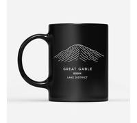 DV DESIGN 1 x Great Gable Black Mug - Lake District National Park UK Contour Map Hike uomo donna compleanno Natale scherzo divertente tazza #84270
