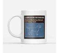 DV DESIGN 1 x Labrador Retriever White Mug - Dog Owner's Workshop Manuale Uomo Donna Compleanno Natale Cup #72409