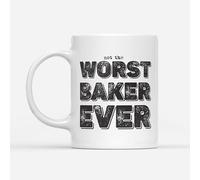 DV DESIGN 1 x Worst Baker Ever Mug - Baking Cook Funny Joke Not The Sport Fan Hobby Work Job Bad Birthday Men Women Travel Drink Cup #82751