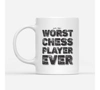 DV DESIGN 1 x Worst Chess Player Ever Mug - Game College Funny Joke Not The Fan Hobby Work Job Bad Birthday Men Women Travel Drink Cup #82756