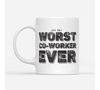 DV DESIGN 1 x Worst Co-Worker Ever Mug - College Funny Joke Not The Sport Fan Hobby Work Job Bad Birthday Men Women Travel Drink Cup #82755