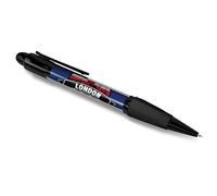 DV DESIGN Penna a sfera nera Londra - Skyline Inghilterra GB viaggio vacanza città bandiera Union Jack compleanno ufficio cancelleria regalo studente #83148