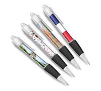 DV DESIGN Set di 4 penne a sfera bianche Parigi - Francia bandiera francese mappa della città paese vacanza viaggi amici ragazzi ragazze uomini donne penna a tema #79527