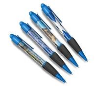 DV DESIGN Set di 4 penne a sfera blu Edimburgo - Scozia Scozia bandiera della città scozzese viaggio vacanza tema ragazzi ragazze uomini donne penna inchiostro nero #81359