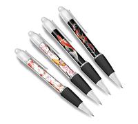 DV DESIGN Set di 4 penne a sfera Koi Carp White - Farfalla Pesce Mare Creatura Animale Selvaggio Viaggio Ritratto Ragazzi Ragazze Uomini Donne Tema Penna #79458