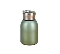 Dvagoent Borraccia Piccola da Borsetta Doppio Strato Thermos Piccolo per Caffè Vuoto Mini Borraccia, con Passante per Il Trasporto, Dimensioni Compatte, 220g, 300ml, Acciaio Inox (Verde)