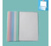 Dvagoent Rilegatura Fogli A4, Dorsini Rilegafogli a4, Ferma Fogli Dorsetti Raccoglitore Cartella Trasparente, 10pz, Plastica pp (Aste Multicolore)