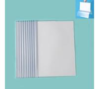 Dvagoent Rilegatura Fogli A4, Dorsini Rilegafogli a4, Ferma Fogli Dorsetti Raccoglitore Cartella Trasparente, 10pz, Plastica pp (Aste Trasparenti)