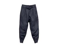 Dvbfufv Pantaloni da uomo in velluto a coste da uomo autunno inverno pantaloni casual giovani tinta unita cerniera harem pantaloni, Grigio 9, L