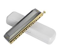 DVCSDE Armonica Cromatica 12 Fori 48 Toni/16 Fori 64 Toni Organo A Bocca Strumenti Musicali Professionali Armonica da Esibizione(16holes)
