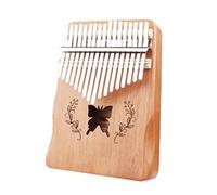 DVCSDE Pianoforte per Pollice Kalimba A 17 Note Protezione per Le Mani Professionale Piano per Dita Massiccio in Abete Rosso Aggiornato Mbira