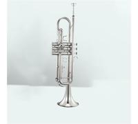 DVCSDE Tromba Si Bemolle Tromba Popolare Tromba da Allenamento con Rivestimento in Tessuto Laccato Oro Nichel Argento(Silver)