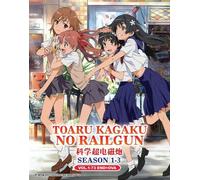 DVD A Certain Scientific Railgun Season 1-3 (VOL.1-73END+OVA) All Region Eng Dub