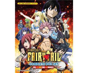 DVD anime Fairy Tail serie TV completa (1-328 fine) + 2 film (doppiato in ing...