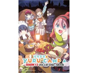 DVD Anime Laid-Back CAMP Complete Season 1-3 (1-37 End) + Film English All Re...