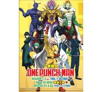 DVD anime One Punch Man stagione 1-3 (1-36 fine) + Road to Hero + inglese spe...