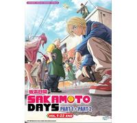 DVD Anime Sakamoto Days Part 1+2 Serie TV (1-22 End) Dub inglese, tutte le re...