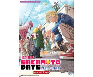 DVD Anime Sakamoto Days Part 1+2 Serie TV (1-22 End) Dub inglese, tutte le re...