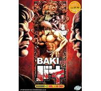 DVD BAKI stagione 1 + 2 vol.1-39END inglese doppiato tutte le regioni