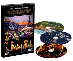 DVD-Box Set -Fireplaces - Aquariums and Natural Scenery - 3 DVDs with Aquarium - Fireplace and Nature Landscapes scenes
