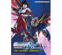 DVD MOBILE SUIT GUNDAM SEED DESTINY VOL.1-50 END + 4 SPECIALI doppiato in ing...