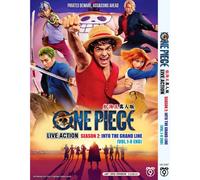 DVD One Piece Live Action Stagione 2: Into The Grand Line (1-8 End) Inglese T...