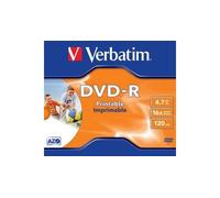 DVD-R 16x 4,7 Gb 1 pezzo - Printable Imprintable 43521 Verbatim