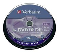 DVD + R DL 8,5 GB 8 X Verbatim Mandrino 10 pezzi