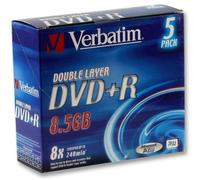DVD+R DL 8 Velocità X5 Gioiello Custodia Vuoto Media E Memoria Ottico - 43541